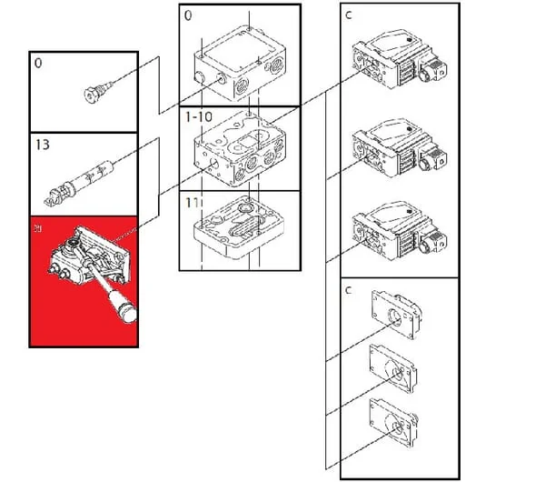 Danfoss - PVG3211077262 - Handle M8 PVG32 11077262