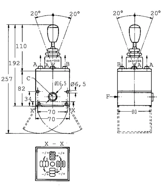 Danfoss - PVRES155B4206 - Joystick Pvres 155b4206 On-Off-On