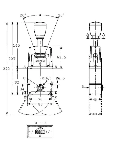 Danfoss - PVRES155B4210 - Joystick Pvres 155b4210 2x Prop.