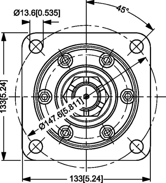 Danfoss - TMKW200151F6011 - Wheel Motor, Shaft Diameter 1.5" Tapered