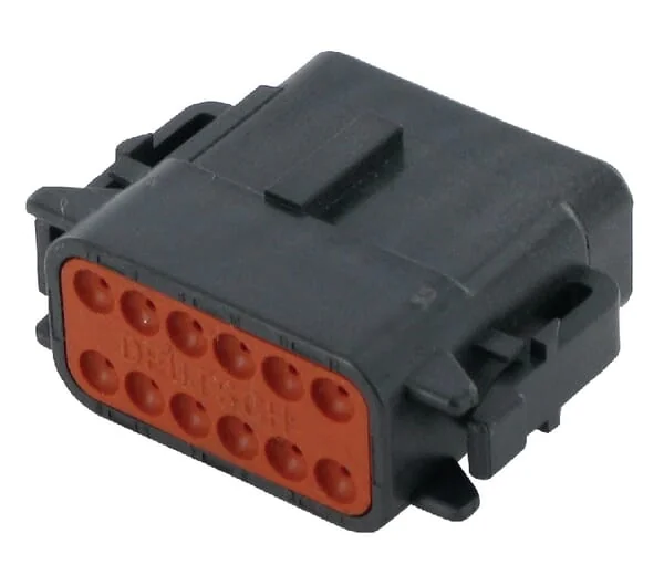 Deutsch - DSDTM0612SB - Plug Housing Male, Black, 12 Poles Series DTM, Deutsch
