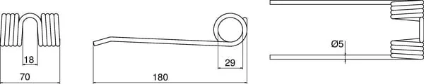 Deutz Fahr - VF06263431 - Pick-Up Tine Original Deutz Fahr