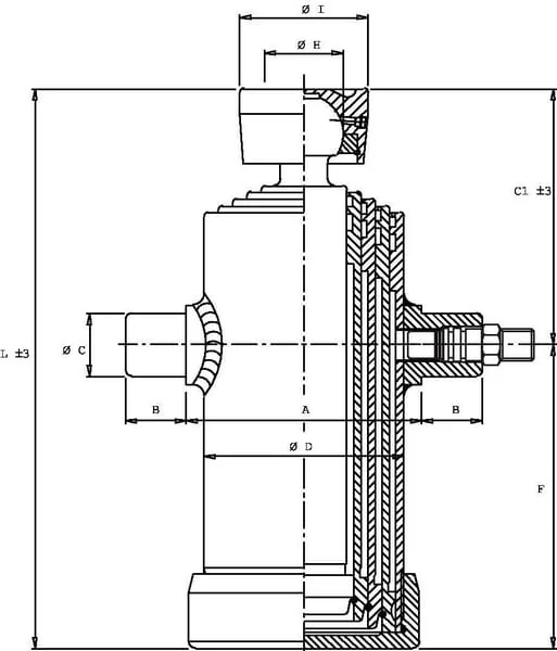 Di Natale Bertelli - TC3047 - Telescopic Cylinder TC 3047 Ball