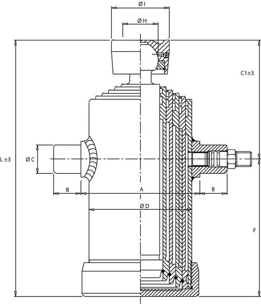 Di Natale Bertelli - TC3092 - Telescopic Cylinder TC 3092 Ball