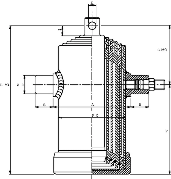Di Natale Bertelli - TC3096F - Telescopic Cylinder TC 3096 Eye