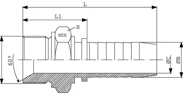 Dicsa - PN108RVS - Dicsa Pillar DN10-1/2-BSP Stainless Steel