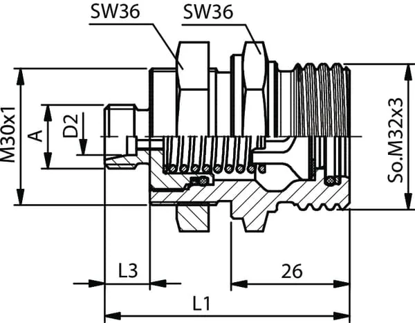 DNP - RSF08S18 - Female Coupling 10S