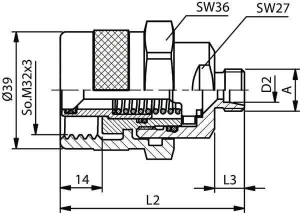 DNP - RSM08L22 - Hydraulic Connector 15L