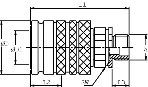 DNP - SKPF12A08 - Female Coupling 1/2-1/2 BSP