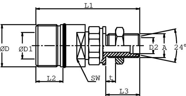 DNP - SKSF12T20 - Coupling Dn-12-T M20-12T