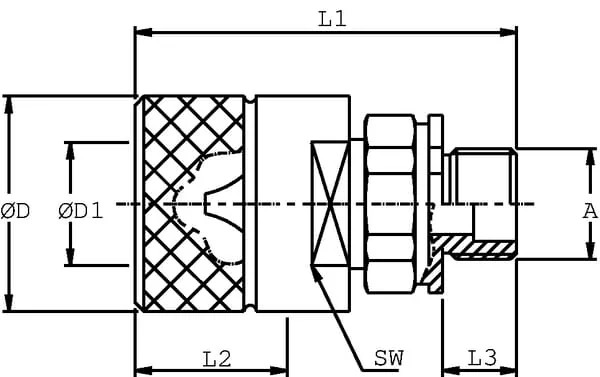 DNP - SKSF32S52 - Quick Coupling For HS25-1-S3852