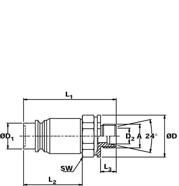DNP - SKVM12L18 - QR Coupling Male