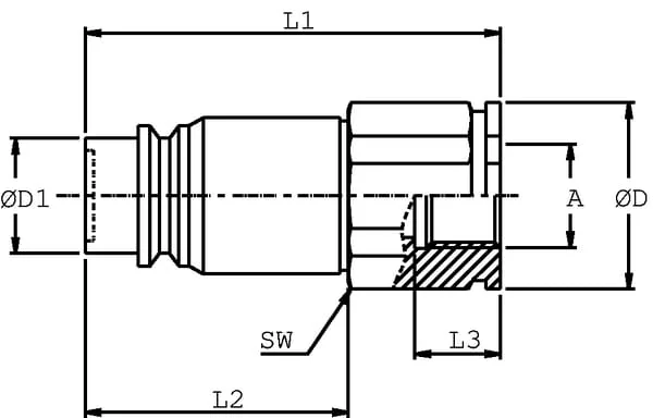 DNP - SKVM19C16 - QR Coupling Male 3/4 - 1" BSP