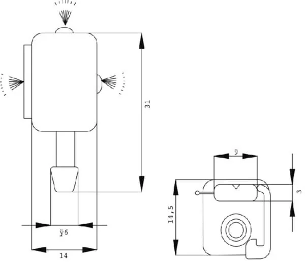 Doga - 120501039C0 - Nozzle For Wiper Arm