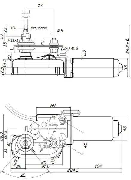 Doga - 31658652BI0 - Wiper Motor