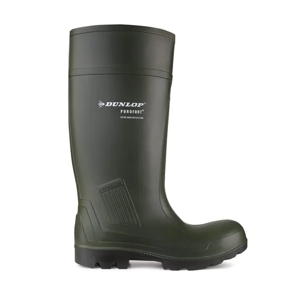 Dunlop - C46293337 - Protective Boots Green Class S5 Size 4 Wellingtons Purofort Professional