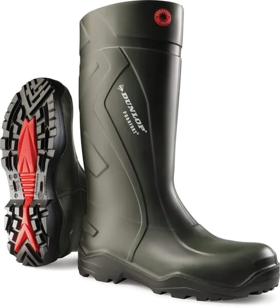 Dunlop - C76293346 - Boots Green, Class S5, Size 11 Wellingtons Purofort® Dunlop