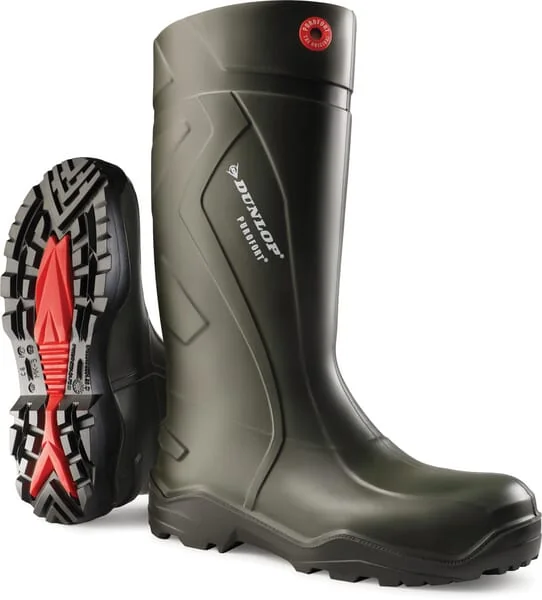 Dunlop - D76093338 - Purofort® Dunlop Green Wellingtons, Size 5, Class O4