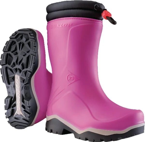 Dunlop - K37406129 - Children's Boots Pink-Black Size 11 Wellingtons Blizzard Dunlop