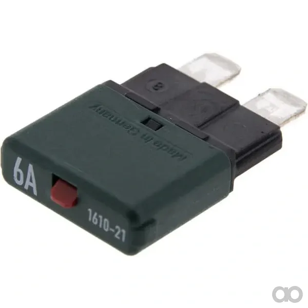 E.T.A - SI25006 - Fuse Thermal Manual Reset 28V 6A Length 34.4mm Green E.T.A