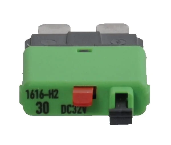 E.T.A - SI25130 - Fuse Thermal Manual Reset 28V 30A Length 34.4mm Green E.T.A