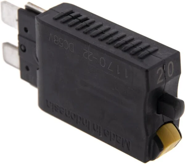 E.T.A - SI26020 - Fuse Thermal Manual Reset 28V 20A Length 51.6mm Yellow E.T.A