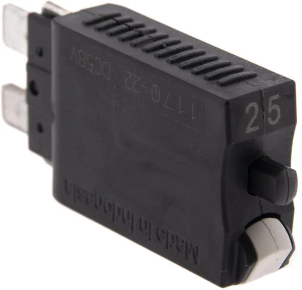E.T.A - SI26025 - Fuse Thermal Manual Reset 28V 25A Length 51.6mm White E.T.A