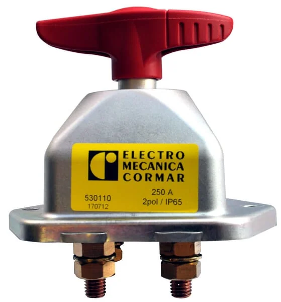 Electro Mecanica Cormar - LA530110 - Battery Main Switch Heavy Duty, Double Pole