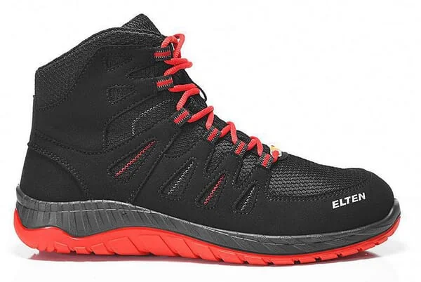 Elten - 76956140 - Safety Shoes Maddox Black/Red Mid ESD 40