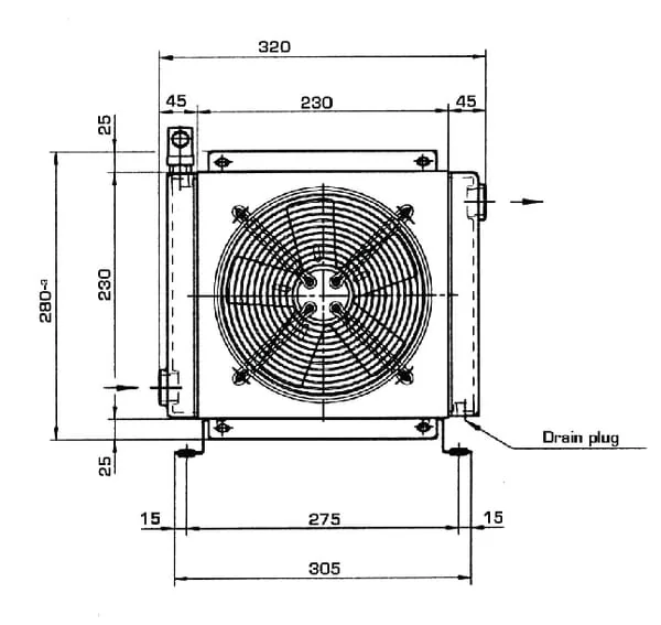 Emmegi - OK2020380VAC - Emmegi Oil Cooler (400V) 38-50°C 2020K-03-2-01
