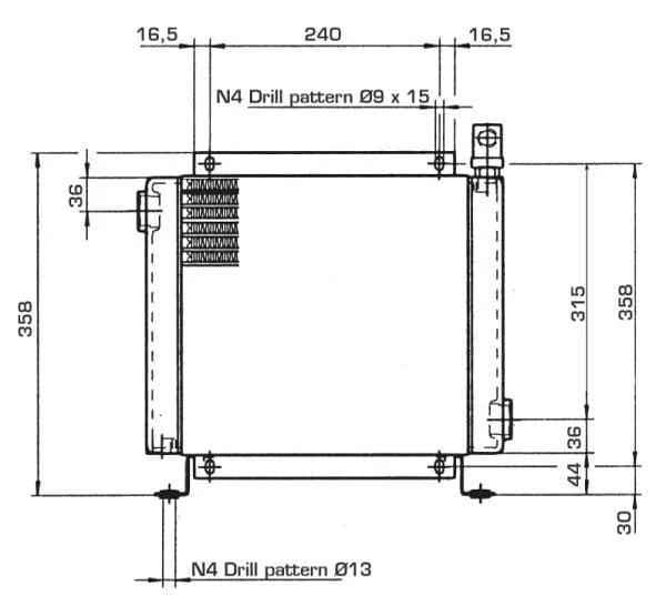 Emmegi - OK2024K01201 - Emmegi Oil Cooler (230V) 38-50°C 2024K-01-2-01