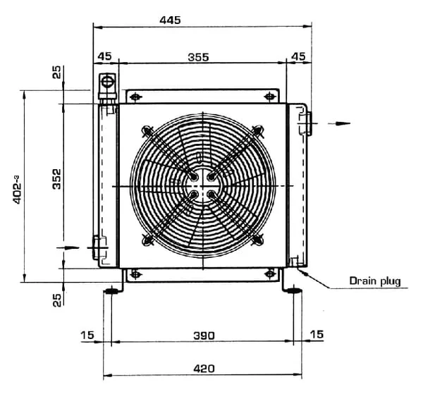 Emmegi - OK2030K24201 - Emmegi Oil Cooler (24V) 38-50°C 2030K-24-2-01