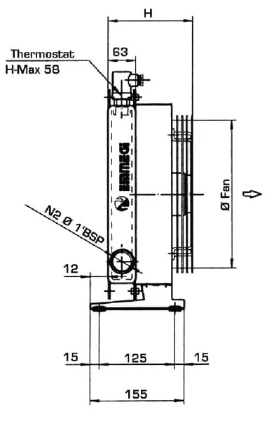 Emmegi - OK2030K24201 - Emmegi Oil Cooler (24V) 38-50°C 2030K-24-2-01