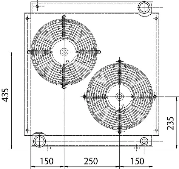 Emmegi - OK2050K24201 - Emmegi Oil Cooler (24V) 38-50°C 2050K-24-2-01