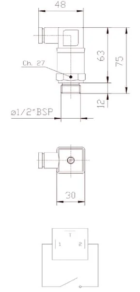Emmegi - OK98090 - Emmegi Temperature Switch 78-90°C Oil Cooler