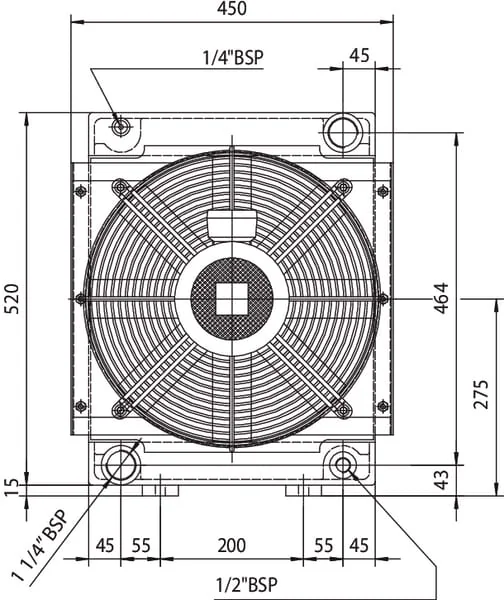 Emmegi - OKHPA2403201 - Emmegi Oil Cooler (400V) 50-38°C HPA-24-03-2-01