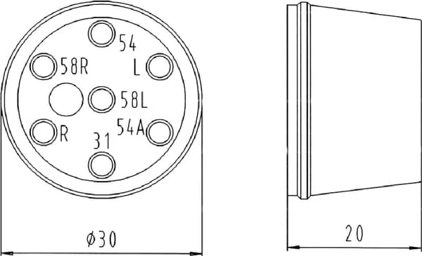 Erich Jaeger - 031596JAE - Contact Socket Housing ISO 17124 Type N