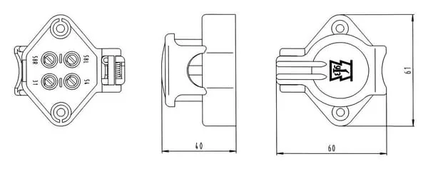 Erich Jaeger - 101035JAE - Socket Box 4-Pin