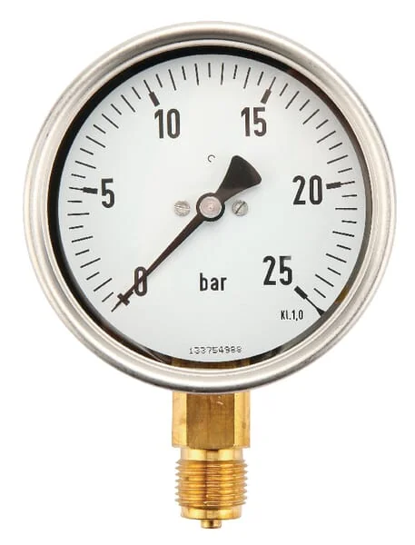 ET - MA10025L08SSGF - Gauge Diameter 100 0-25bar 1/2" Bottom