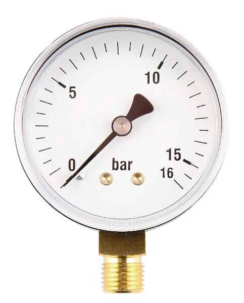 ET - MA6316L04ST - Pressure Gauge Diameter 63 0-16bar 1/4" Bottom
