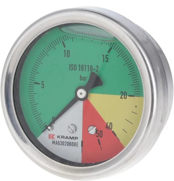 ET - MA632060BE - Pressure Gauge Diameter 63mm 0-20-40-60 1/4" BSP Rear Connection