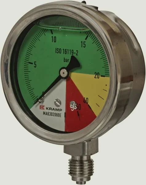 ET - MA632060E - Pressure Gauge Diameter 63mm 0-20-40-60 1/4" BSP Bottom Connection