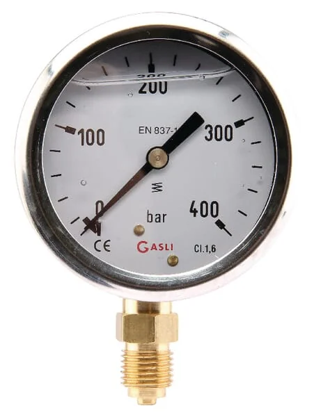 ET - MA63400L04SSGF - Pressure Gauge Diameter 63 0-400bar 1/4" Bottom