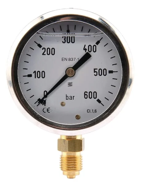 ET - MA63600L04SSGF - Pressure Gauge Diameter 63 0-600bar 1/4" Bottom
