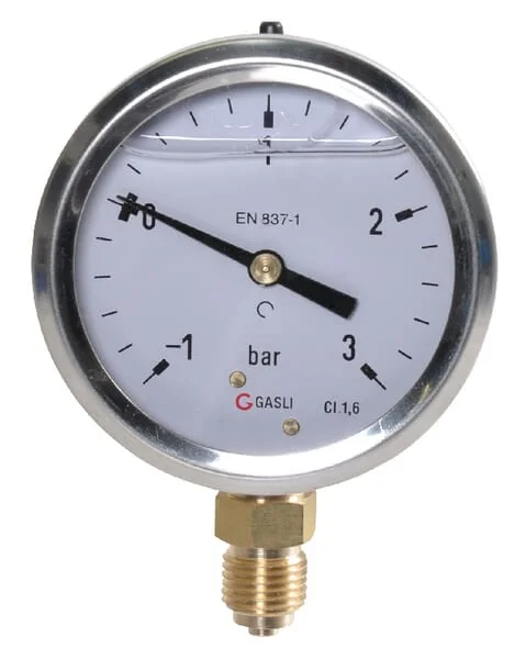 ET - MAV630130L04SSGF - Pressure Gauge Diameter 63 -1-+3bar 1/4" Bottom