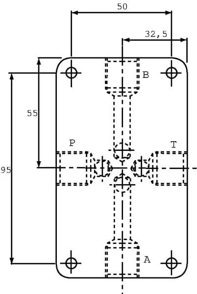 Eurofluid - ES3D38L1 - 03 Subplate Side A+T+B+P 3/8 Inch
