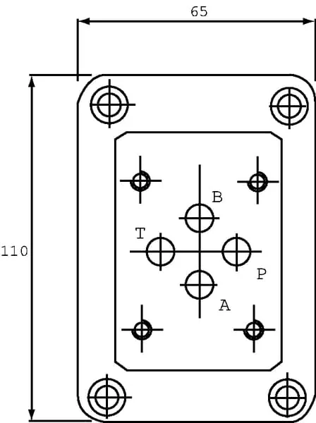 Eurofluid - ES3D38PL - Subplate 03 Side/Bottom A-B / P-T
