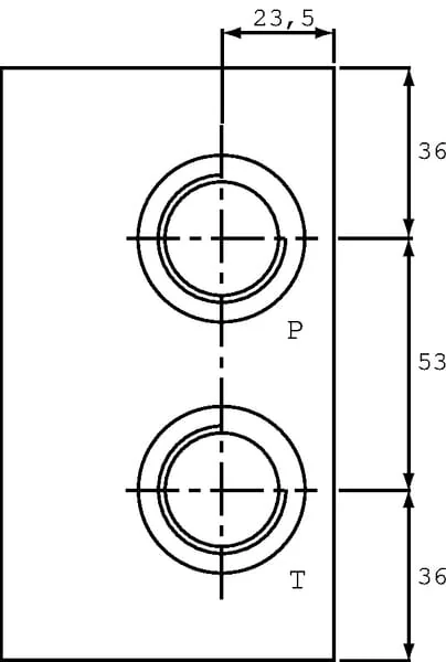 Eurofluid - ES5B12LLY - Subplate Side Port A-B / P-T