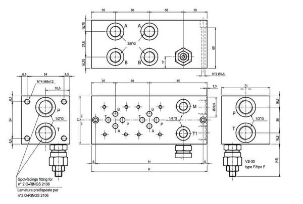 Eurofluid - MR41GZ - Eurofluid Base Plate EM213 - DBV 50-210 Bar