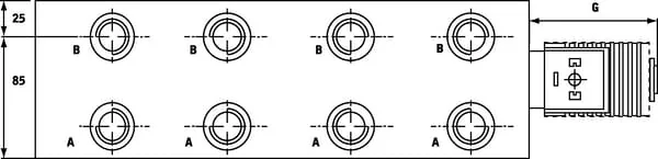 Eurofluid - MR54GZC - 05 Subplate Bottom Port 1/2 Inch